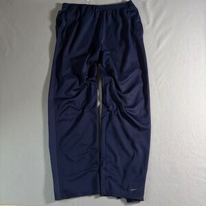Nike Sphere Dry Mens XL Navy Blue Mesh Panel Track Pants Zipper Ankle Training